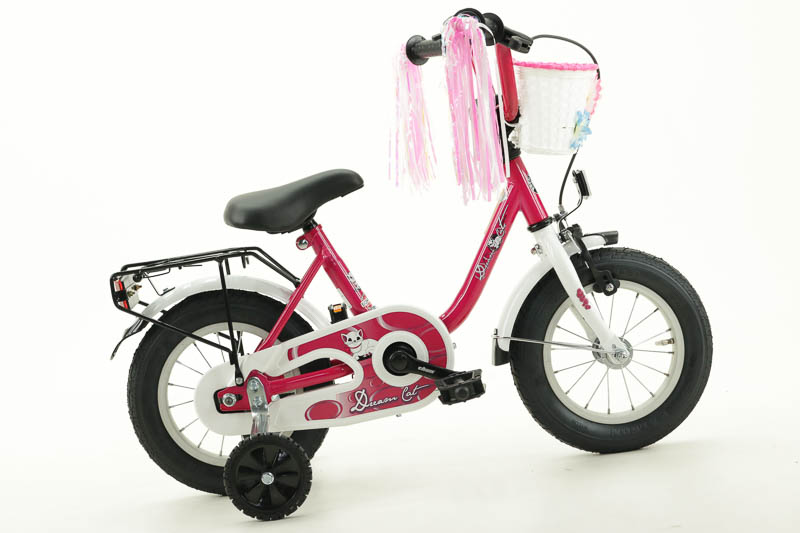 Dream Cat 12 Zoll Kinderrad mit Rücktrittbremse pink Rahmenhöhe: 23 cm