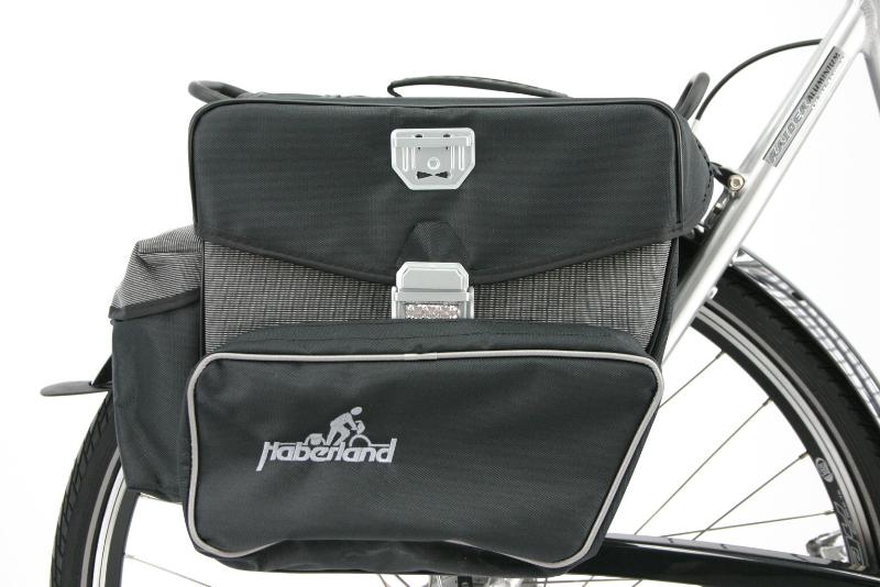 Haberland Basic S 3.0 Fahrrad-Doppeltasche Grau  18L Pro Tasche, Mit  Tragegriff Tasche H