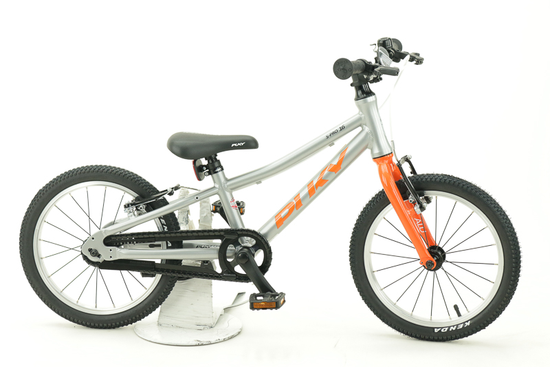Puky LS-Pro 16 Zoll Dirt-Kinderrad mit Freilauf silber-orange Rahmenhöhe: 21 cm