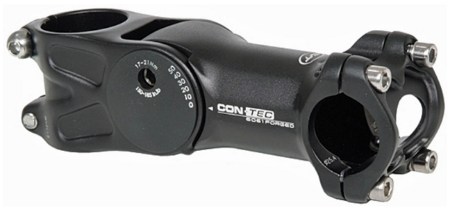 Potence Vélo CONTEC Seto - 110mm - 1 1/8" - Noir - Pour Guidon 25,4mm