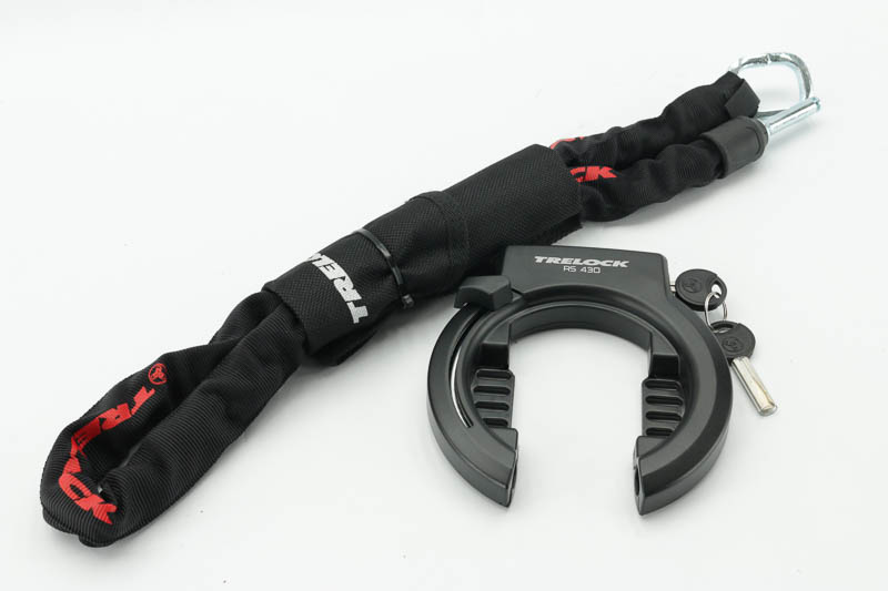 Serrure à Anneau Trelock RS430 - Noire - Sécurité Vélo, Moto, Caddie - Acier - Clé Fournie