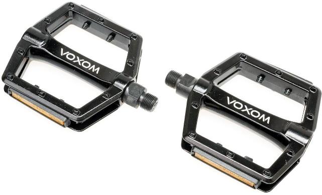 Pedali Piatti Voxom PE23 Per MTB In Nero - Corpo In Plastica, Asse Borone Da 7 Mm E Riflettori - Unisex - 4