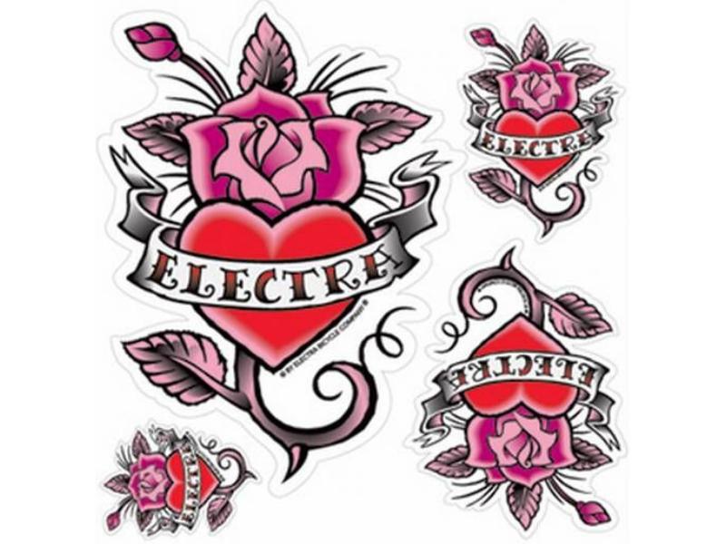 Electra Rose Tattoo Aufkleber-Set
