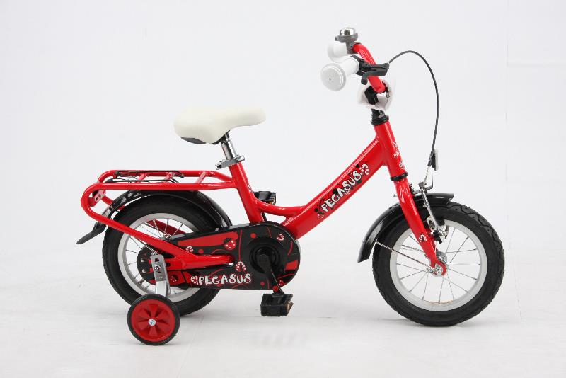Partner Kinderfahrrad 12 Zoll - Rot, Mit Stützrädern, TÜV-geprüft