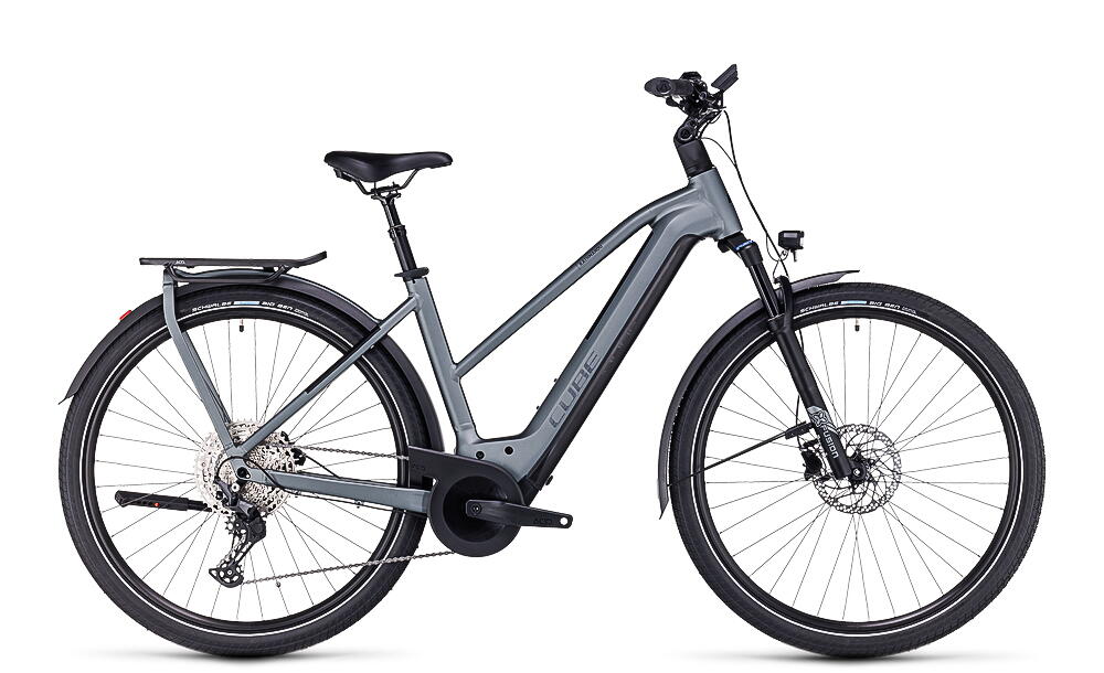 Cube Kathmandu Hybrid Pro 28" Trekking E-Bike 11-Gang Deore, 750Wh, Smart System 20,8 Ah Damenfahrrad 11 Gang Kettenschaltung grau Bosch