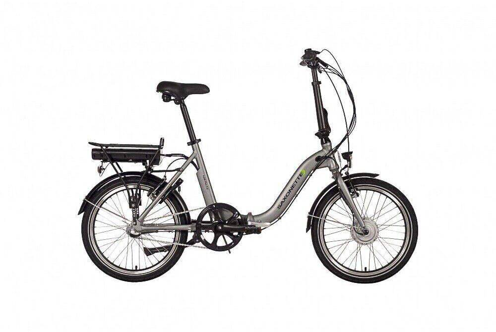 Saxonette Saconette Compact/ Foldy Plus Falt-E-Bike Tiefeinsteiger 20" mit 3-Gang RBN 7,8 Ah 3 Gang Nabenschaltung mit Rücktritt grau Rahmenhöhe: 42 cm