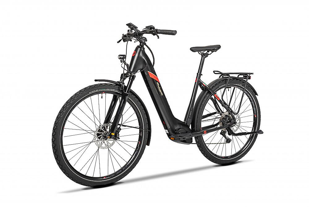 Malaguti Cortina WV 6,0 RD Trekking E-Bike 11-fach Deore Schaltwerk  Smart 85Nm 750Wh 20,1 Ah Damenfahrrad 10 Gang Kettenschaltung schwarz Bosch Rahmenhöhe: L (55 cm)