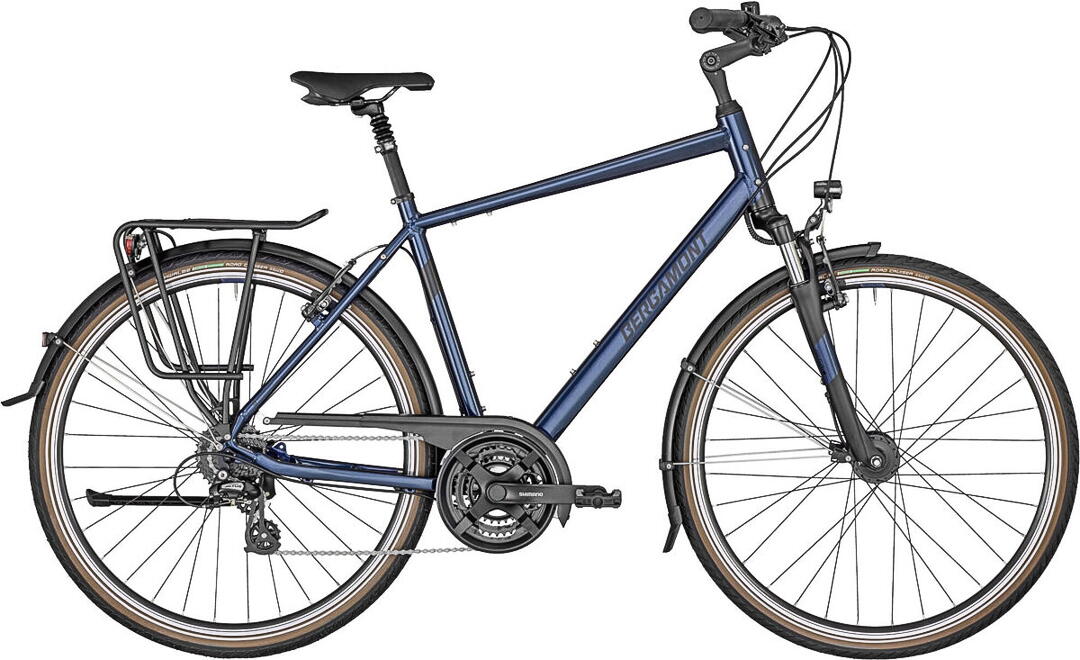 Bergamont Horizon 3 Gent 28" Alu-Trekkingrad 24-Gang Shimano Kettenschaltung, Nabendynamo 28 Zoll Herrenfahrrad 24 Gang Kettenschaltung blau Rahmenhöhe: 48 cm