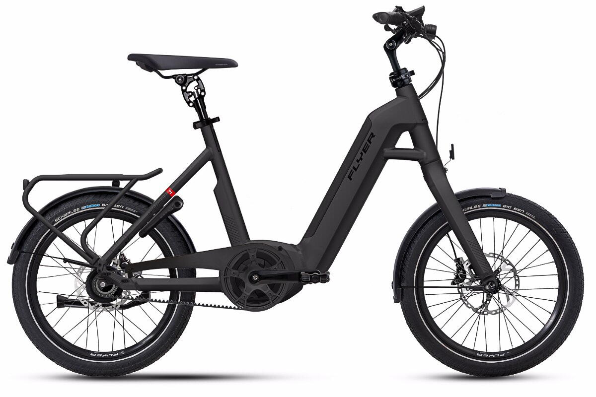 Flyer Upstreet1 7.43 20 Zoll E-Bike 5-Gang Freilaufnabe 500Wh 13.4Ah Akku schwarz Bosch Rahmenhöhe: Onesize