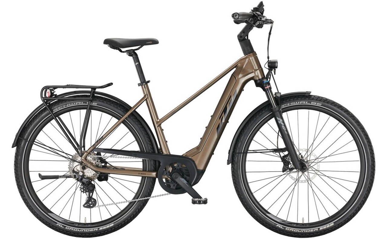 KTM Macina Gran 710 29" Trekking E-Bike 10-Gang Shimano Deore Kettenschaltung, 750Wh Kettenschaltung, 10 Gang braun Bosch Rahmenhöhe: 51 cm