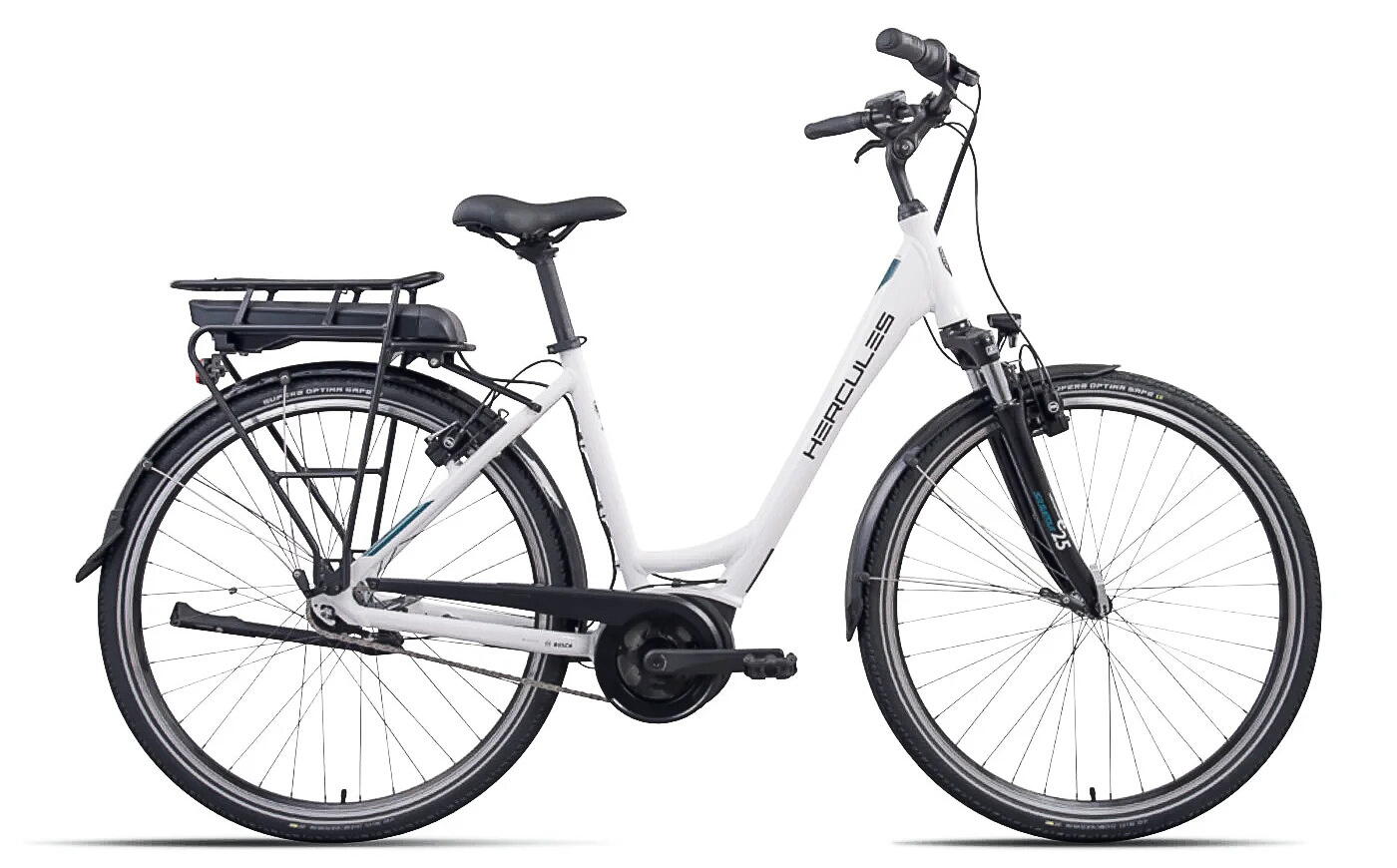 Hercules Robert/a R7 28 Zoll E-Bike 7-Gang Rücktrittbremsnabe 500Wh 13.4Ah Akku weiß Bosch Rahmenhöhe: 55 cm