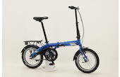 Pegasus D3A 16" Unisex Alu-Faltrad mit 3-Gang Rücktrittbremsnabe LED-Akku-Beleuchtung 16 Zoll erwachsenenfahrrad 3 Gang Nabenschaltung mit Rücktritt blau Rahmenhöhe: Onesize