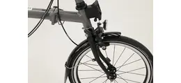 Brompton Superlight Faltrad P-Line Urban H4L Stahl/Titan 4-Gang Schaltung Schutzbleche 16 Zoll unisex 4-Gang Kettenschaltung metallic grau Rahmenhöhe: 24 cm