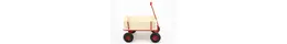 Top Bollerwagen  Holz  natur/rot