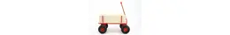 Top Bollerwagen  Holz  natur/rot