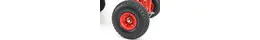 Top Bollerwagen  Holz  natur/rot