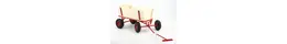 Top Bollerwagen  Holz  natur/rot