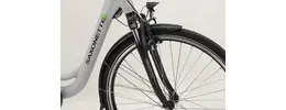 Saxxonette Advanced Sport 7K 28 Zoll Damen E-Bike mit 7-Gang Kettenschaltung 375Wh 10,4Ah silber Rahmenhöhe: 50 cm