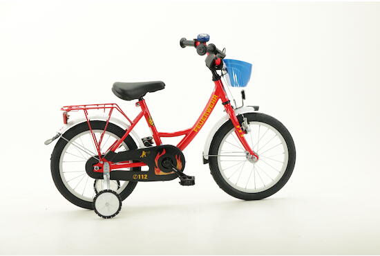 Feuerwehr 16 Zoll Kinderrad mit Rücktrittbremse rot Rahmenhöhe: 29 cm
