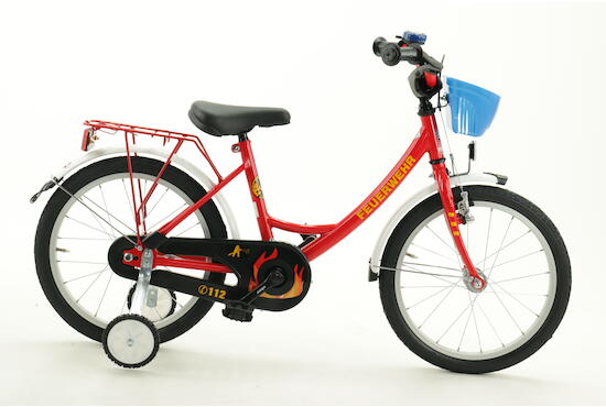 Feuerwehr Feuerwehr 16 Kinderspielrad mit Rücktrittbremsnabe 18 Zoll kinderfahrrad rot Rahmenhöhe: 31 cm