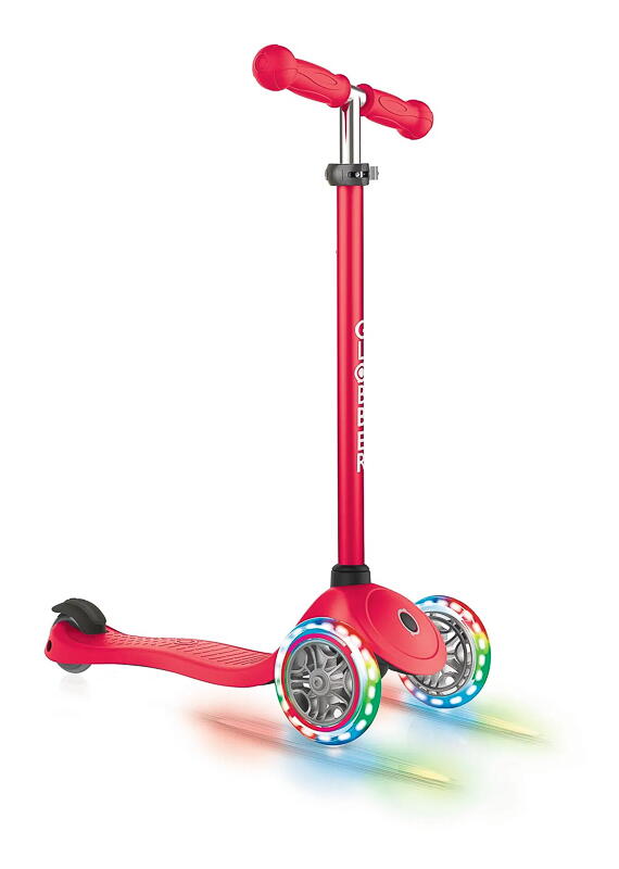Globber Primo Lights, rot mit Leuchtro