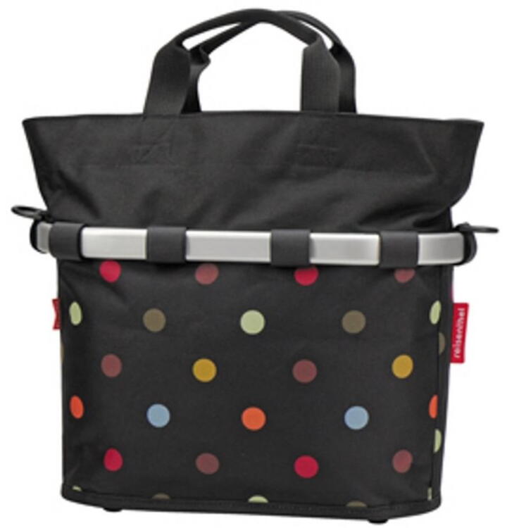 KLICKfix Bikebasket Oval S Dots sw/bu