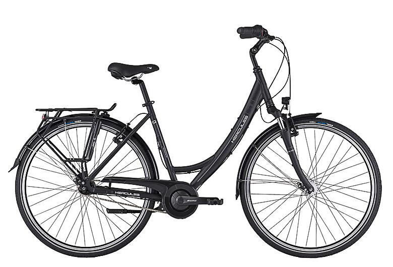 Hercules Valencia R7 City-/Trekkingrad 7-Gang Rücktrittbremsnabe, Federgabel 28 Zoll 7 Gang Nabenschaltung mit Rücktritt schwarz Rahmenhöhe: 51 cm