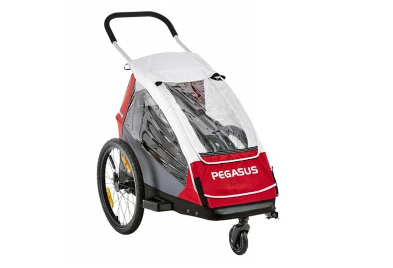 Pegasus Kinderanhänger Single rot/weis