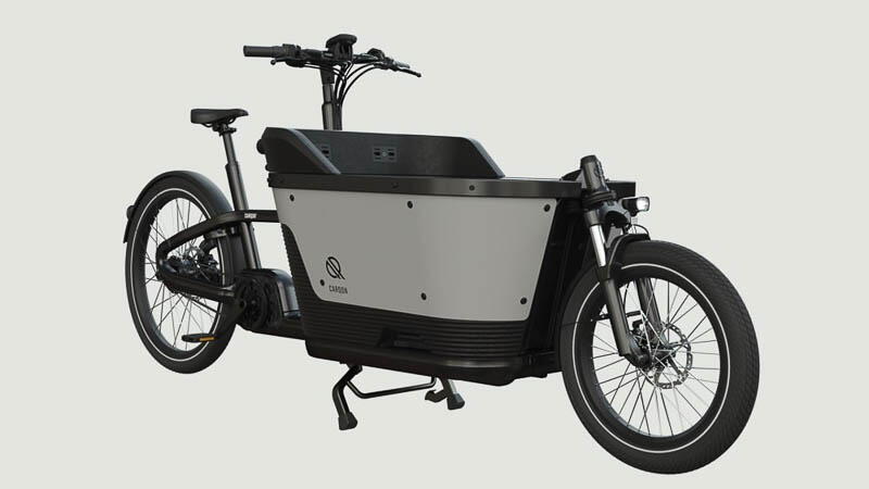 Carqon Cruise E2 20/27,5 Zoll E-Transportrad stufenlose Schaltung  2x500Wh 13,4Ah Akku schwarz Rahmenhöhe: Unifit