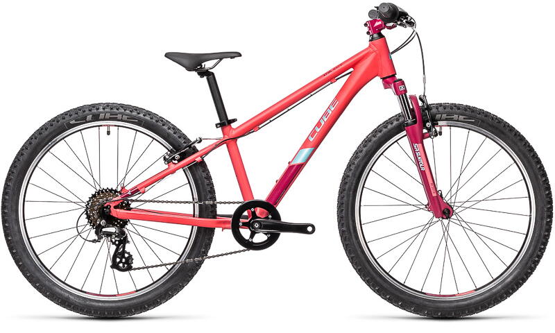 Cube Acid 240 Kinder / Jugend MTB Offroad 7-Gang Shimano Kettenschaltung 24 Zoll 7 Gang Kettenschaltung rot Rahmenhöhe: 35 cm