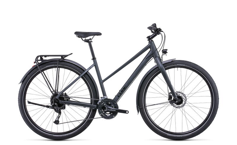 Cube Travel Reise-/Trekkingrad 27-Gang Shimano Kettenschaltung, Nabendynamo 28 Zoll 27 Gang Kettenschaltung anthrazit Rahmenhöhe: 50 cm