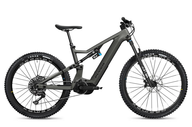 Flyer UprocX 8.70 4-Gelenker E-MTB/ E-Bike 12-Gang XT Kettenschaltung 750Wh Fit System 20.1 Ah erwachsenenfahrrad 12 Gang Kettenschaltung anthrazit Flyer Rahmenhöhe: M