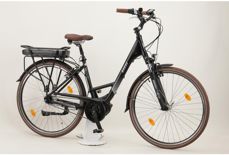 Ragos Biella City 28" Alu-E-Bike 7-Gang Shimano Freilaufnabe, 396W, 70Nm 11 Ah Damenfahrrad 7 Gang Nabenschaltung mit Freilauf schwarz Phylion Rahmenhöhe: 48 cm