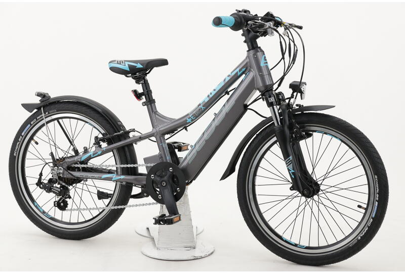 S COOL e-troX 20-7 20 Zoll Jugend-E-Bike 7-Gang Kettenschaltung 7Ah Akku grau S COOL Rahmenhöhe: 29 cm