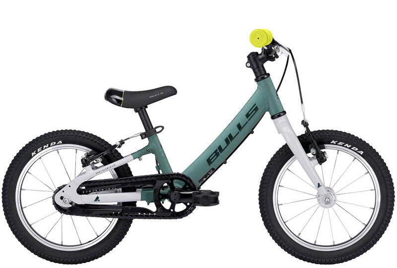 Bulls Tokee lite 14 V Aluminium-Kinderrad 14" Wave mit Rücktrittbremsnabe 14 Zoll kinderfahrrad Ohne Schaltung grün Rahmenhöhe: 17 cm