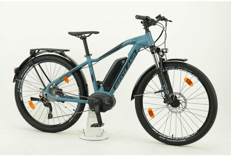 Westland Prime 27,5 Zoll E-MTB 10-Gang Kettenschaltung 500Wh 13,4Ah Akku blau Bosch Rahmenhöhe: 17 Zoll