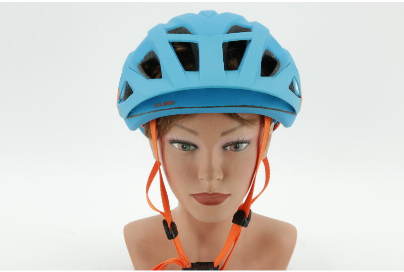 Cube AM Race Helm, blau/orange Größe: L