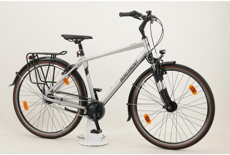 Bergamont Horizon N7 CB Gent 28" Alu-Trekkingrad 7-Gang Rücktrittbremsnabe, Nabendynamo 28 Zoll 7 Gang Nabenschaltung mit Rücktritt silber Rahmenhöhe: 56 cm