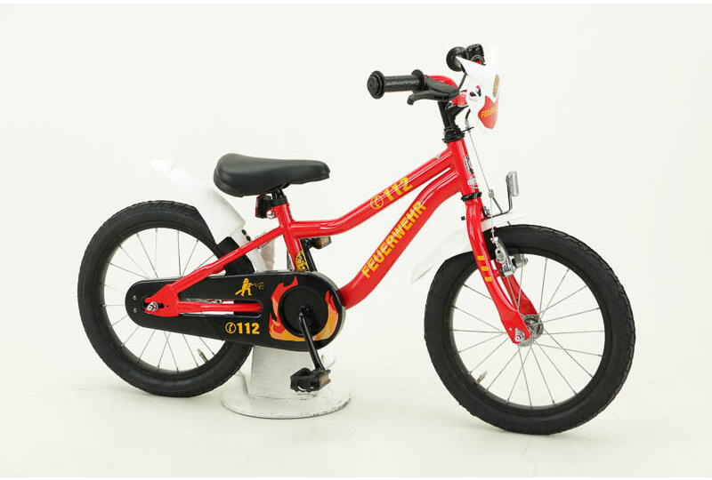 Feuerwehr Feuerwehr 16 Kinderspielrad MTB mit Rücktrittbremsnabe 16 Zoll 1 Gang Rücktrittnabe rot Rahmenhöhe: 21 cm