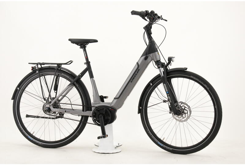 Kreidler Vitality ECO 8 + Trekking E-Bike 5-Gang Rücktrittbremsnabe, 65Nm, 500Wh Gates Ah 5 Gang Nabenschaltung mit Rücktritt silber Bosch Rahmenhöhe: 55 cm