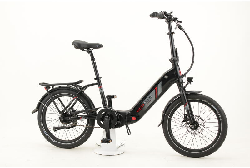 E-Bicyle Eco Fold XL20 Alu-Falt-E-Bike 7-Gang Freilaufnabe, Mittelmotor 95Nm 504Wh 14 Ah 7 Gang Nabenschaltung mit Freilauf schwarz Rahmenhöhe: 35 cm