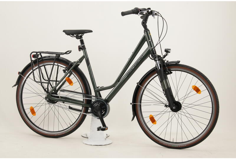 Bergamont Horizon N8 CB Amsterdam 28" Alu-Trekkingrad 8-Gang Rücktrittbremse, Nabendynamo 28 Zoll Damenfahrrad 8 Gang Nabenschaltung mit Rücktritt grün Rahmenhöhe: 52 cm