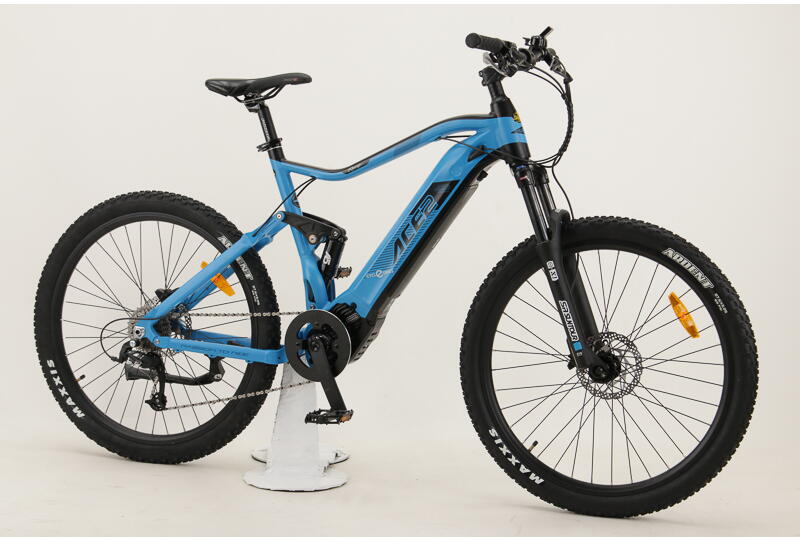 CycleDenis Ace2 RD-M01 MTB 27,5" Fullsuspension-MTB E-Bike 10-Gang Kette Mittelmotor 16 Ah 10 Gang Kettenschaltung blau Rahmenhöhe: 51 cm
