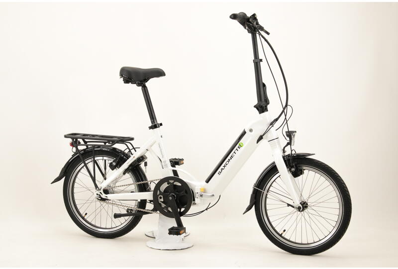 Saxonette Compact Premium Plus 20 Zoll Falt-E-Bike 7-Gang Rücktrittbremsnabe 360Wh 10Ah Akku weiß Bafang Rahmenhöhe: 42 cm