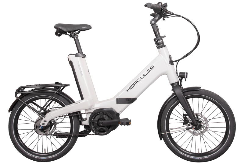 Hercules Futura Fold I-R5 Belt 20 Zoll Falt-E-Bike 5-Gang Rücktrittbremsnabe 500Wh 13.4Ah Akku weiß Bosch Rahmenhöhe: 52 cm