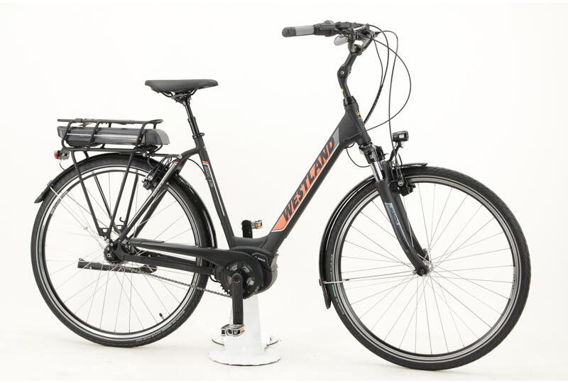 Westland Basic E7N City-/Trekking E-Bike 7-Gang Nexus Rückttittbremsnabe, 300Wh, Bosch 8,2 Ah Damenfahrrad 7 Gang Nabenschaltung mit Rücktritt schwarz Bosch Rahmenhöhe: 53 cm