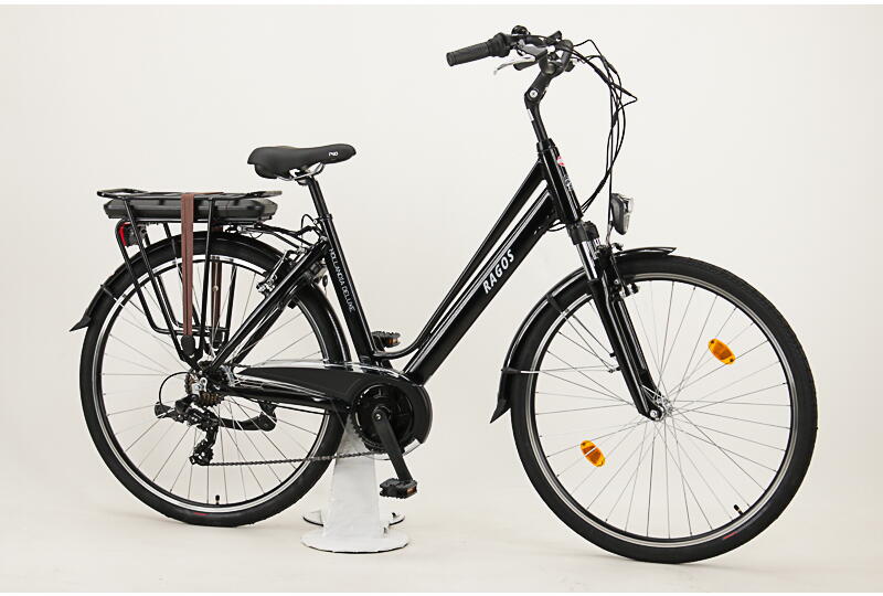 Ragos Hollandia Deluxe Alu 28" E-Bike mit 7-Gang Shimano Kette, Mittelmotor, 504W 80Nm 13.4 Ah 7 Gang Kettenschaltung schwarz Rahmenhöhe: 50 cm