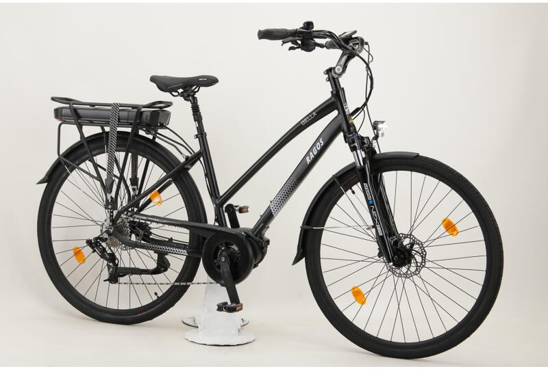 Ragos Biella 28" Treking E-Bike mit 8-Gang Sram Kettenschaltung Mittelmotor 70Nm, 468W 11 Ah Damenfahrrad 8 Gang Kettenschaltung schwarz Rahmenhöhe: 46 cm