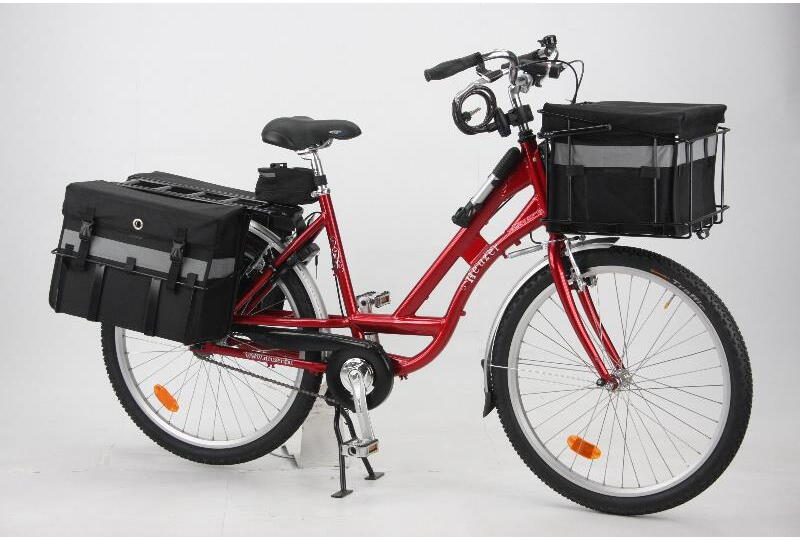Neuzer besonders stabiles Transport- / Lastenrad mit Rücktrittbremse, Sonderausstattung 26 Zoll 1 Gang Nabenschaltung rot Rahmenhöhe: 48 cm