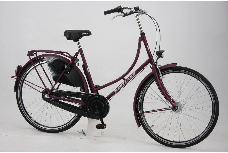Westland Nostalgie 3 Gang Nabendynamo 28 Zoll 3 Gang Nabenschaltung lila Rahmenhöhe: 55 cm